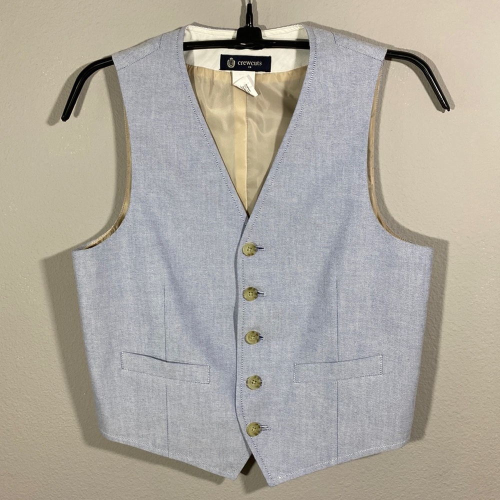 Crewcuts Light Blue Boys Dress Vest